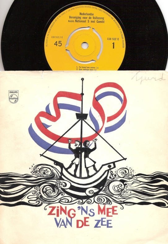 Bevrijding>> Comité 5 mei/Zing 'ns mee van de zee EP- (1965), Ophalen, Gebruikt, Overige formaten, Levenslied of Smartlap