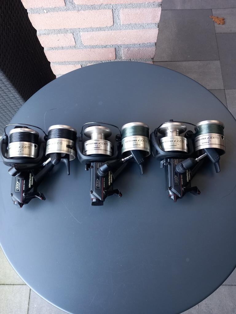 3 Schitterende Shimano 4500B Beetrunners., Watersport en Boten, Hengelsport | Karpervissen, Gebruikt, Ophalen of Verzenden