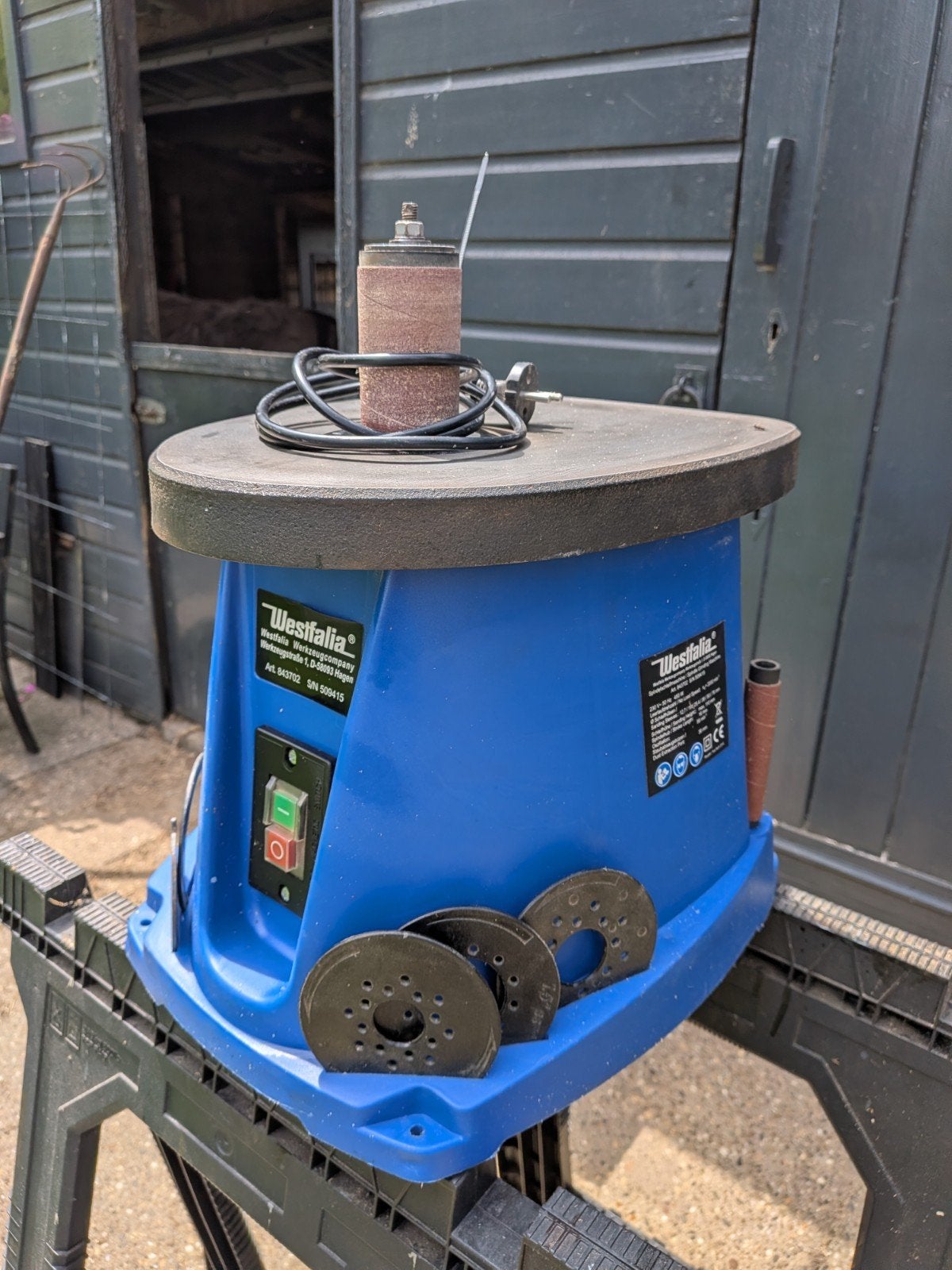Westfalia Spindel Schuurmachine - Zo goed als nieuw, Ophalen of Verzenden, Zo goed als nieuw, Minder dan 600 watt, Vlakschuurmachine