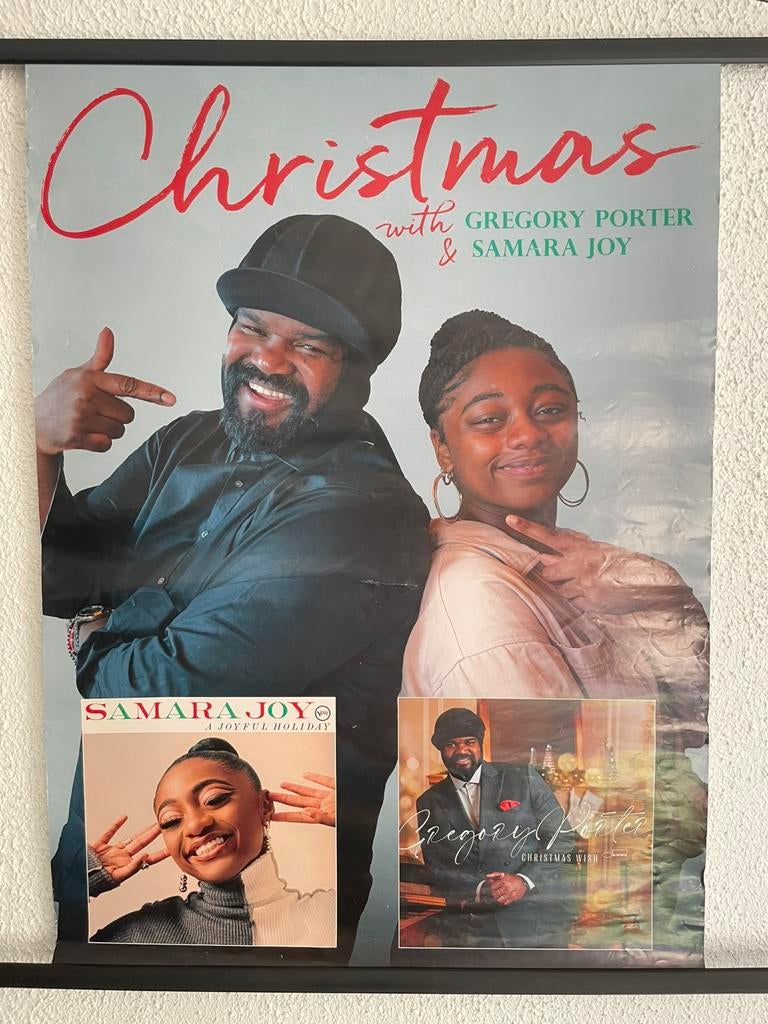 Poster ‘’ Gregory Porter en Samara Joy ‘’ 50 x 70 cm, Ophalen of Verzenden, Gebruikt, Poster, Artwork of Schilderij