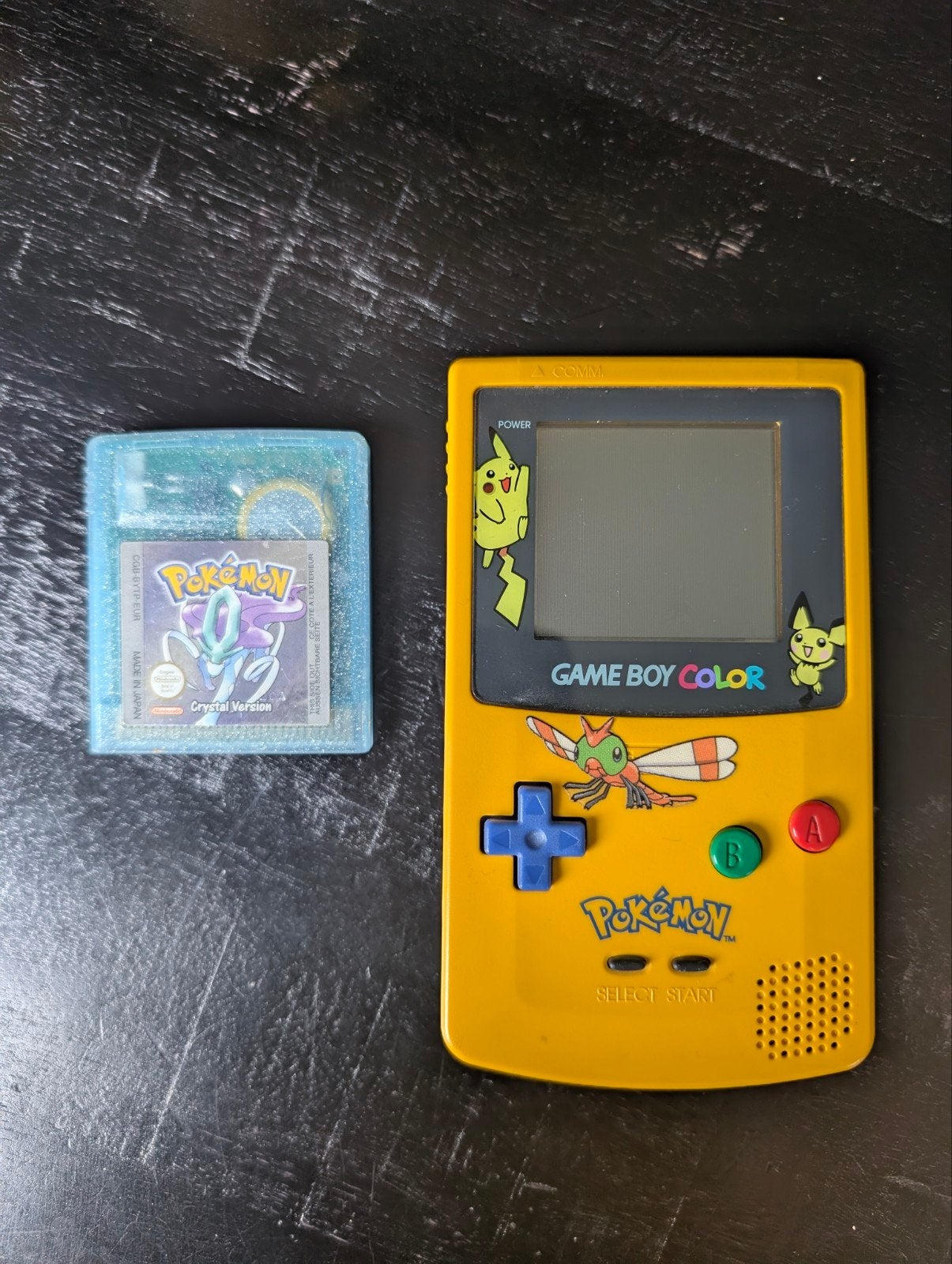 Gameboy Color + Pokemon crystal, Spelcomputers en Games, Ophalen of Verzenden, Zo goed als nieuw, Game Boy Color
