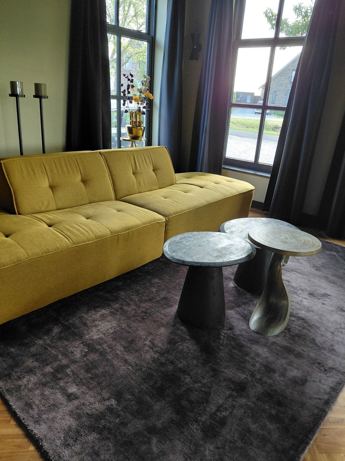 Viscose vloerkleed - Pearl donkerbruin 200×300, Ophalen, Luxe, Modern, Bruin, 200 cm of meer