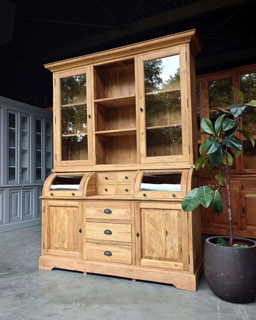 Teakhouten grutterskast | Apothekerskast Teak #2845, Gebruikt, -, 200 cm of meer, -