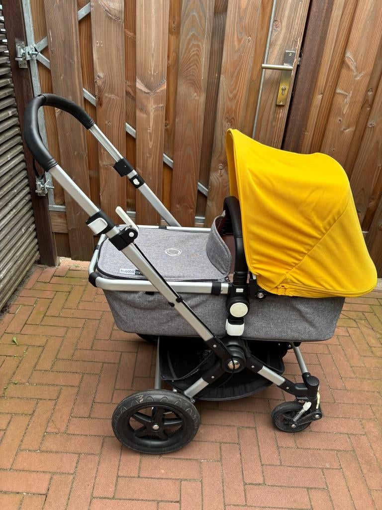 Bugaboo Cameleon 3 compleet, zilvergrijs met gele zonnekap, Kinderen en Baby's, Kinderwagens en Combinaties, Gebruikt, Bugaboo