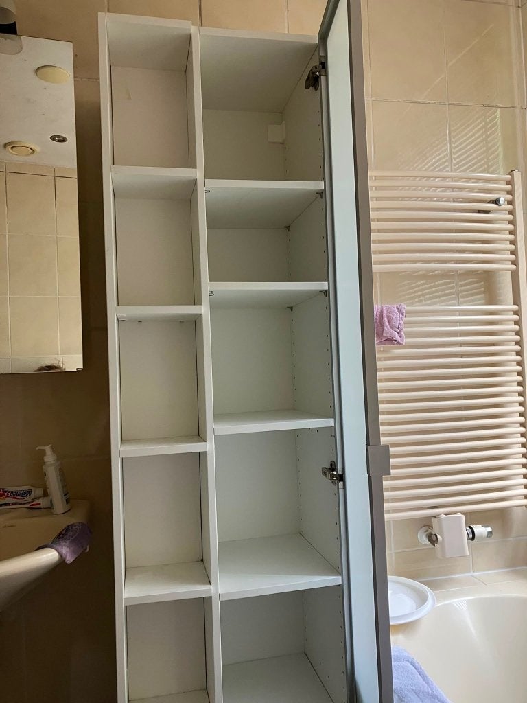 Badkamerkast, Huis en Inrichting, Badkamer | Badkamermeubels, Ophalen, (Half)hoge kast, Minder dan 50 cm, Zo goed als nieuw