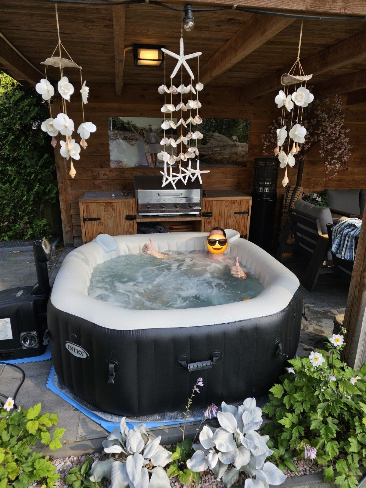 Intex pure spa jet & bubble 4 persoons, Ophalen, Gebruikt, Opblaasbaar