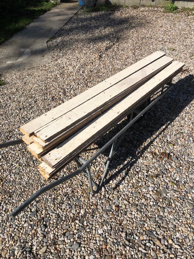 Gebruikte dikke vloerdelen / sloophout, Gebruikt, 10 tot 30 cm, Hout, 150 cm of meer