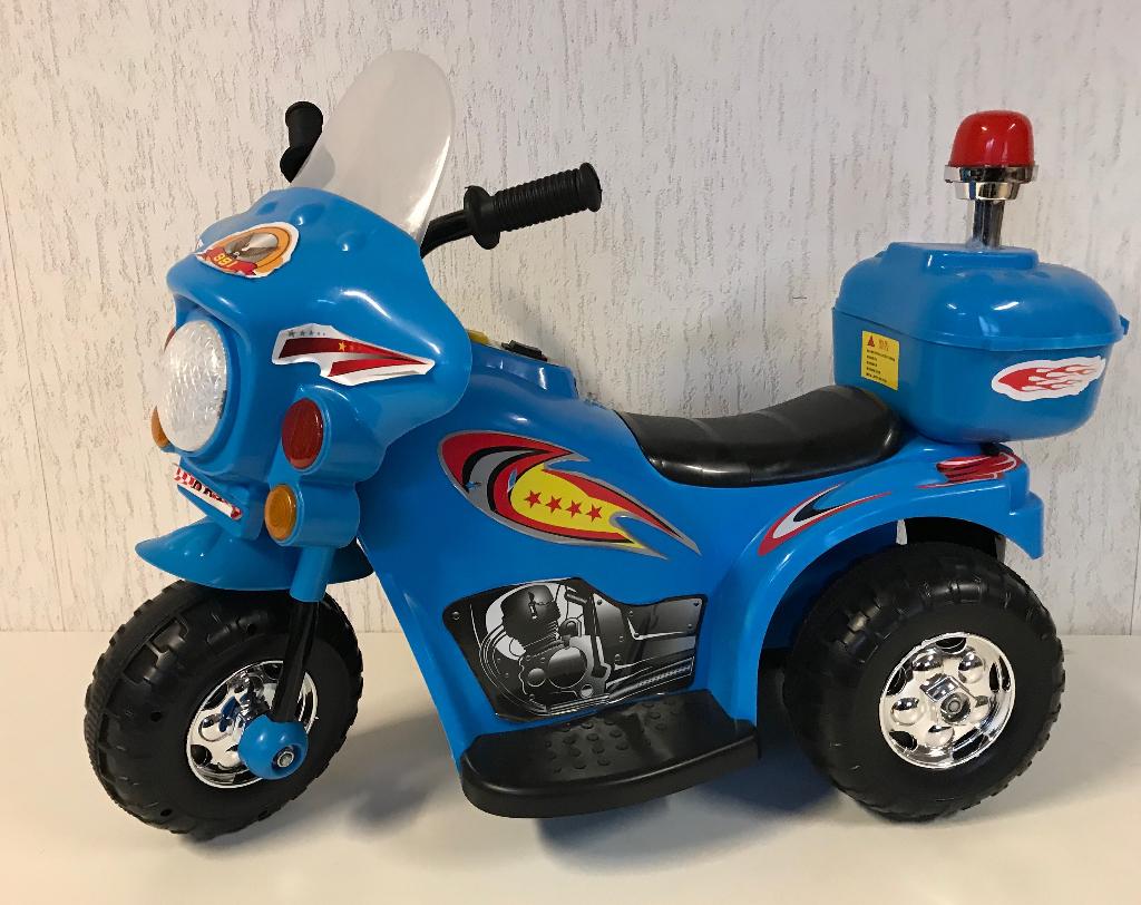 Politiemotor wit 6v Sirene - Verlichting -geluiden, Ophalen of Verzenden, Nieuw