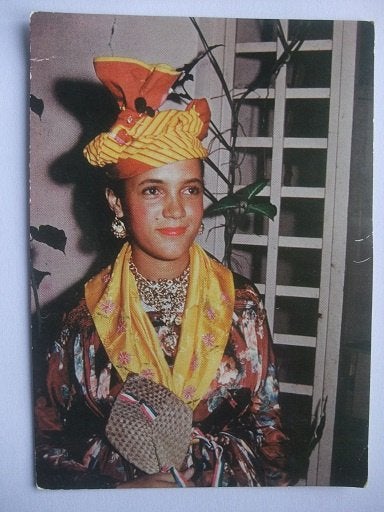 Q12 Ansichtkaart Guadeloupe - Klederdracht - 1964, Verzenden, 1960 tot 1980, Gelopen, Buiten Europa