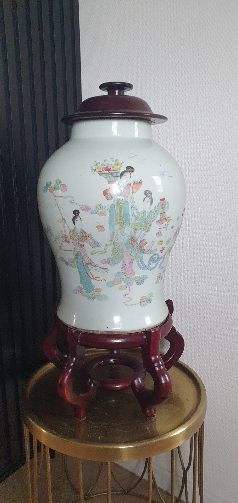 Chinees grote pot met houten deksel, Antiek en Kunst, Ophalen of Verzenden
