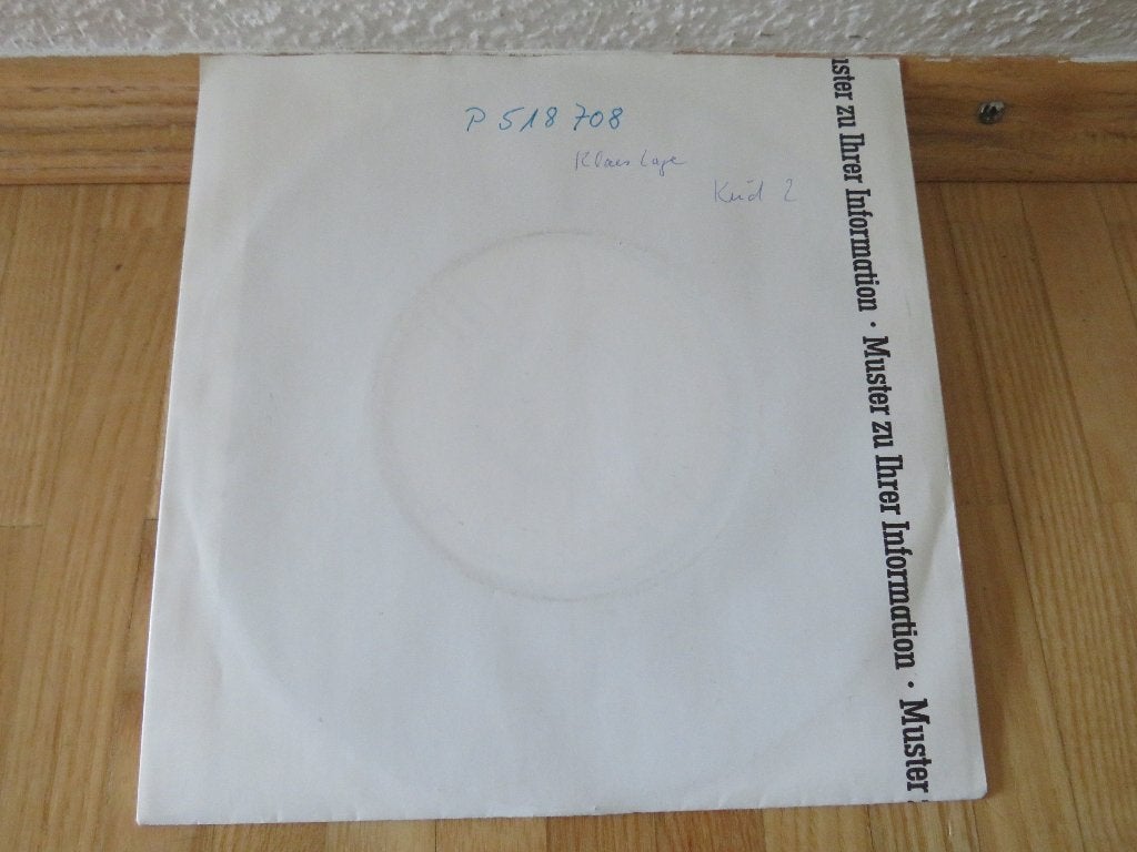 Klaus Lage White Label Test 7" Vinyl Single Nie wieder Kind, Cd's en Dvd's, Gebruikt, 7 inch, Promo, Ophalen of Verzenden