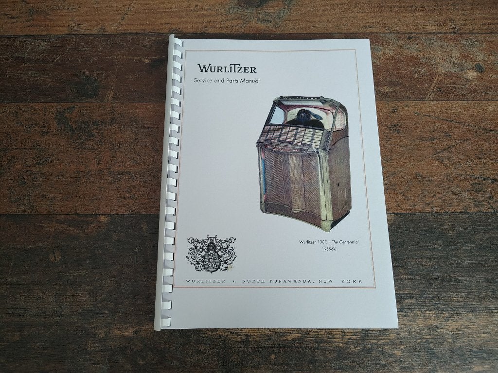 Service Manual: Wurlitzer 1900 (1956) jukebox Nieuw !!!, Verzenden, Nieuw, 1950 tot 1960, Seeburg