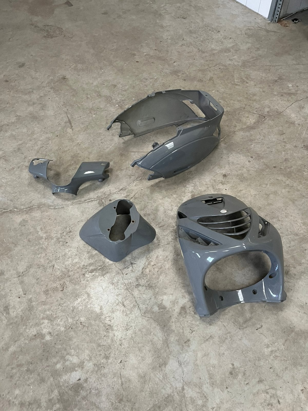 Piaggio Zip SP Kappen Set - Grijs (Gebruikt), Fietsen en Brommers, Brommeronderdelen | Scooters, Ophalen, Gebruikt, Kap, Piaggio