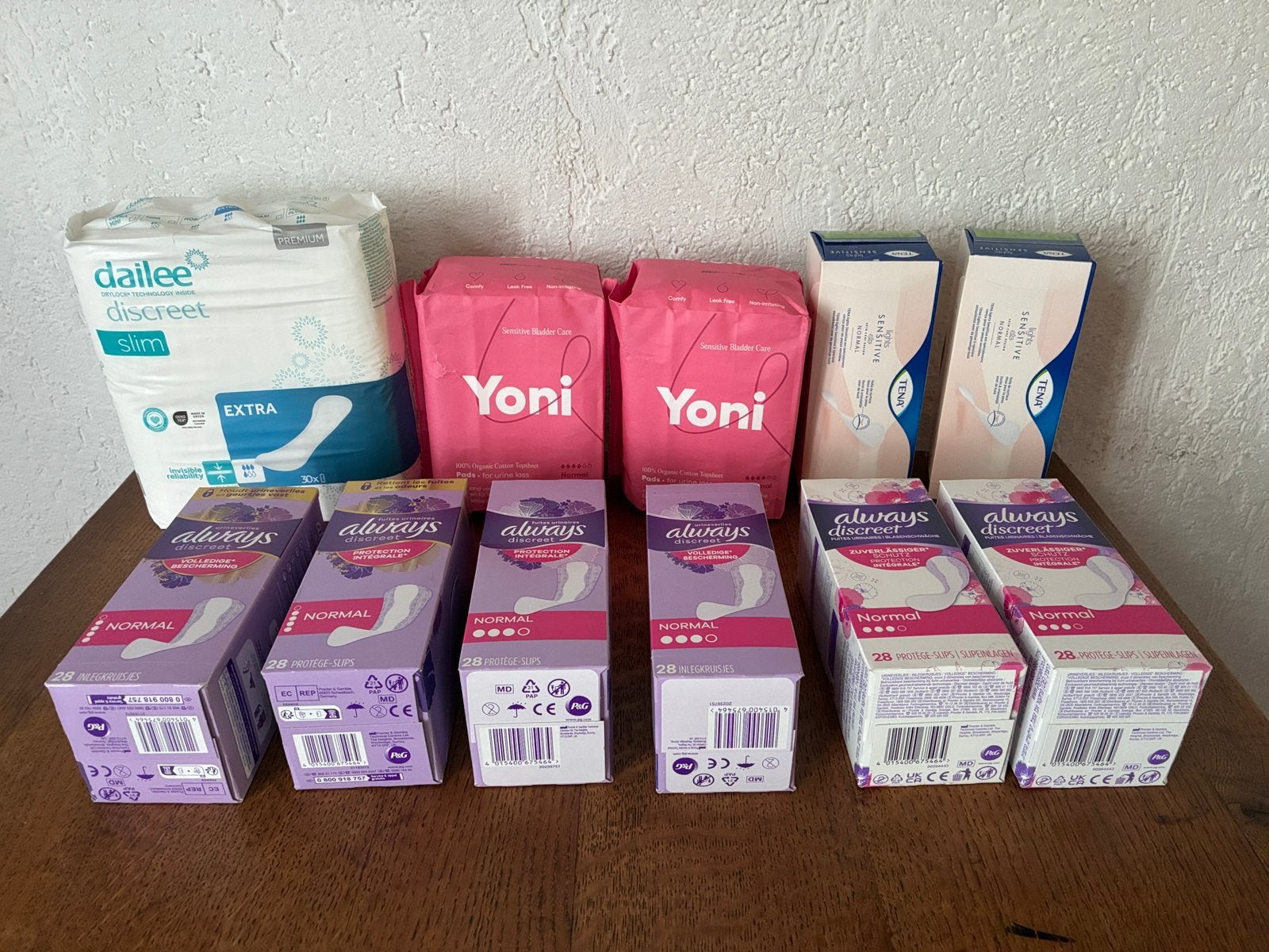 Always Yoni Dailee Tena discreet inlegkruisjes verband, Ophalen of Verzenden, Nieuw