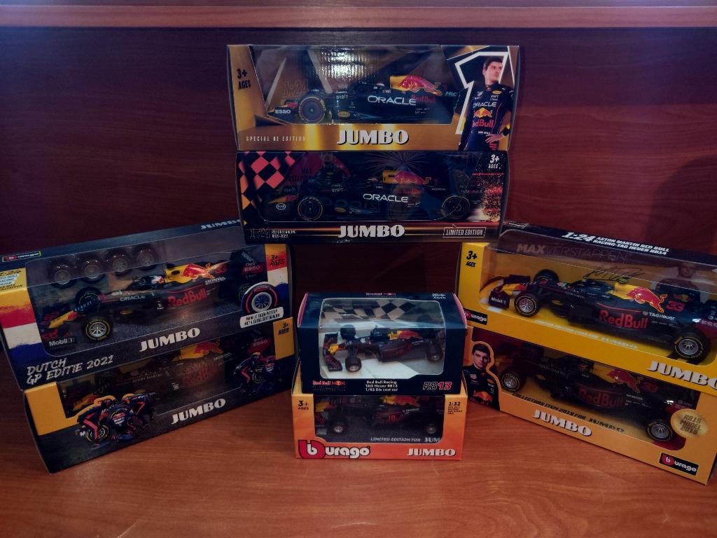 Volledige Max Verstappen Jumbo Auto Collectie - Ongeopend!, Overige merken, Auto, Groter dan 1:32, Nieuw