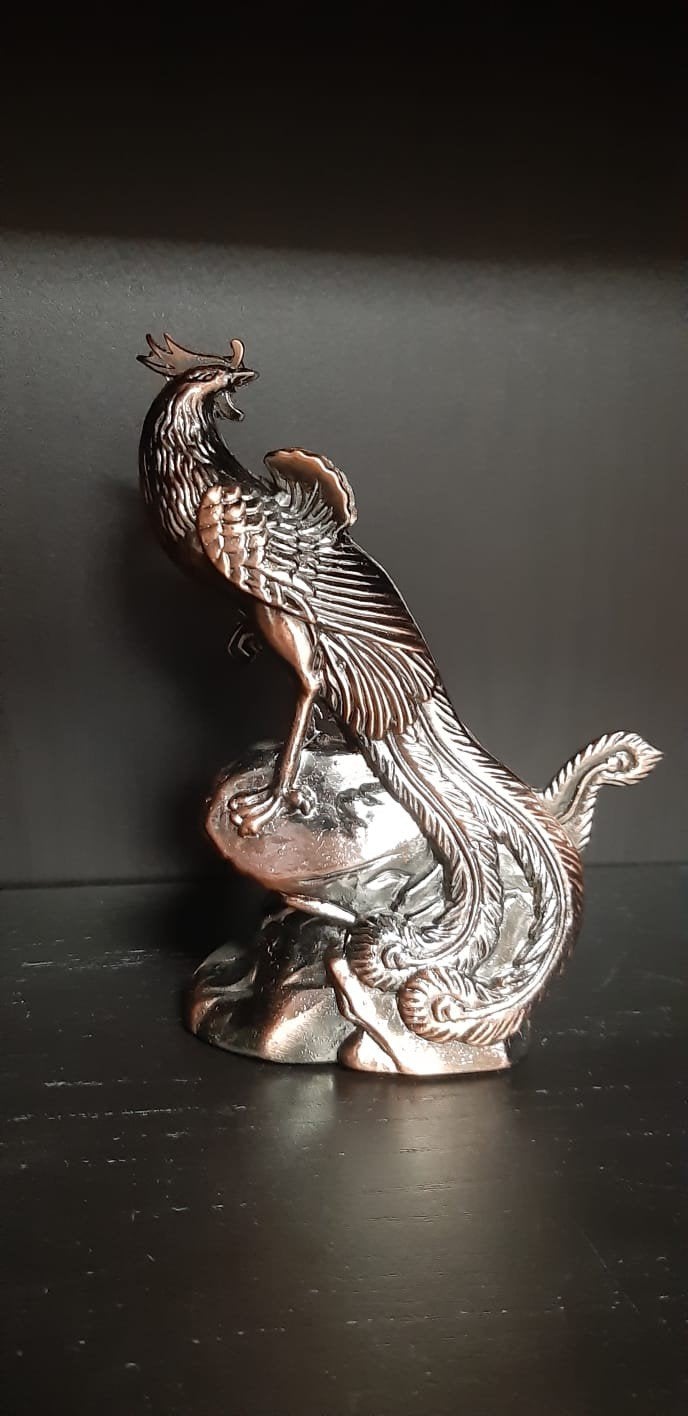 Bronzen Fenix beeldje - Mythische vogel decoratie, Ophalen of Verzenden