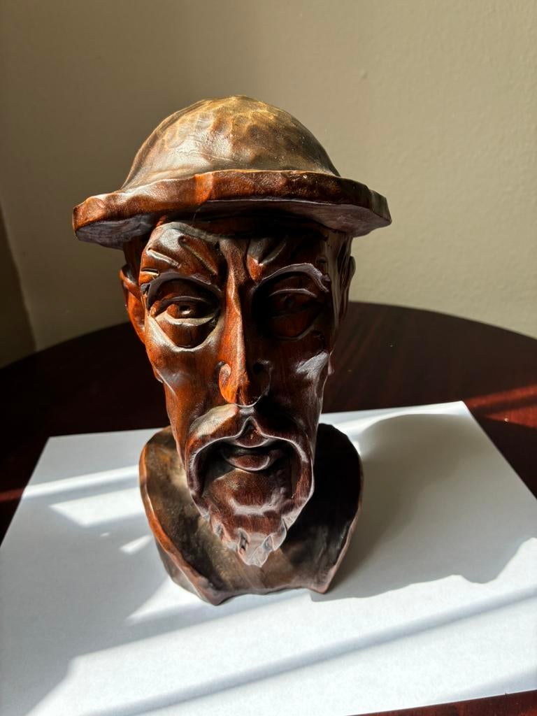 Houten kop Don Quichot, Antiek en Kunst, Ophalen of Verzenden