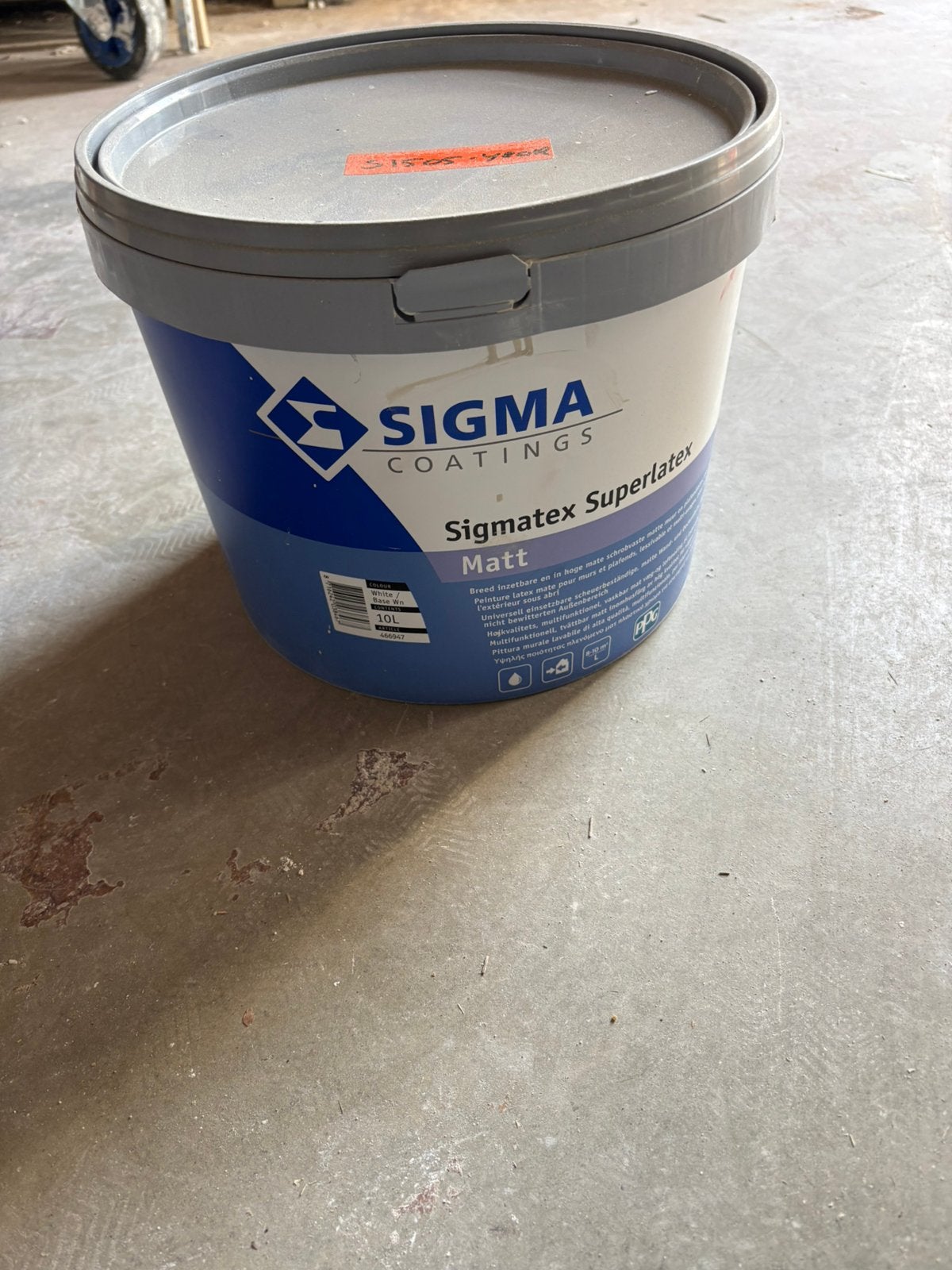 Sigma superlatex 2 emmer 10L, 10 tot 15 liter, Ophalen, Zo goed als nieuw, Wit
