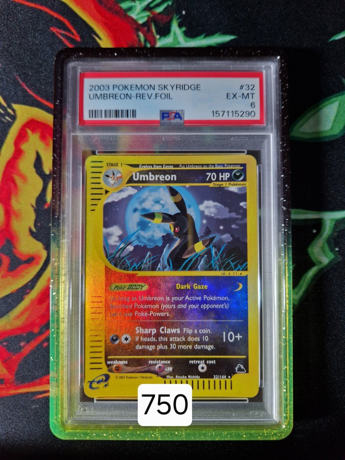 2003 Pokémon Skyridge Umbreon Reverse Foil PSA 6, Ophalen of Verzenden