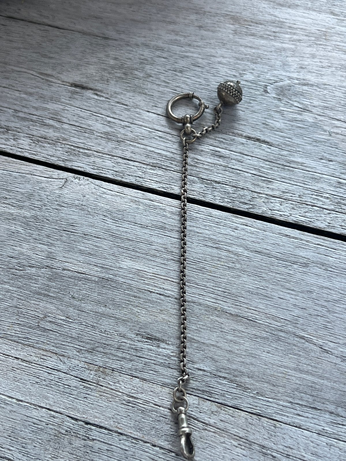 Gemerkt Zilveren Horlogeketting / Zakhorloge Band, Ophalen of Verzenden, Zilver
