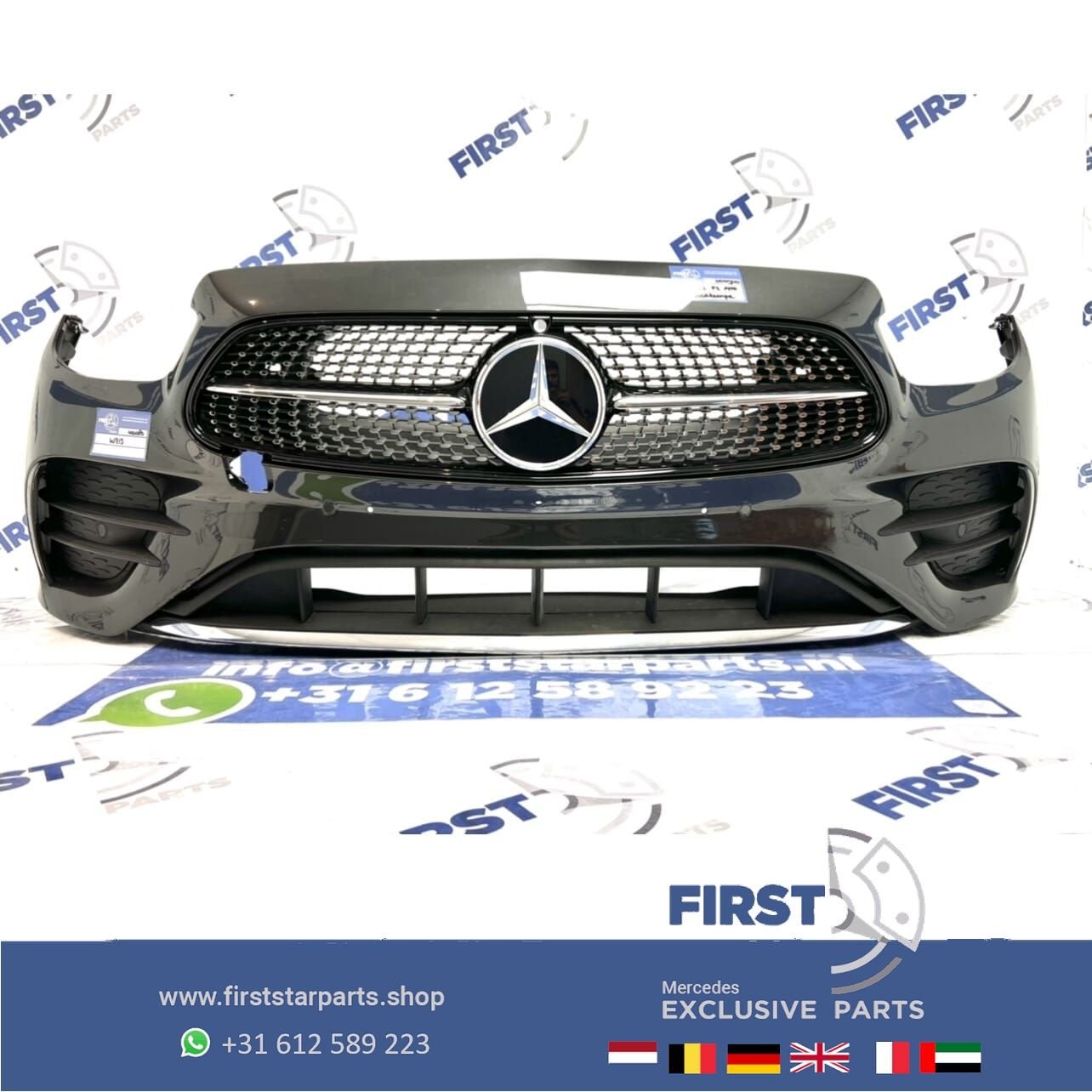 W213 W238 E43 E53 FACELIFT AMG VOORBUMPER GRIJS  E Klasse +, Gebruikt, -, Voor, Ophalen of Verzenden