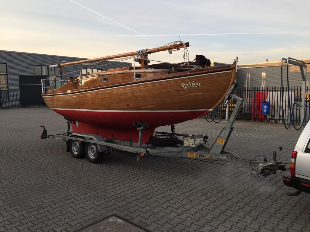 Binnenkort in de verkoop klassieke houten zeilboot 'Robber', Watersport en Boten, Kajuitzeilboten en Zeiljachten, Ophalen, Gebruikt