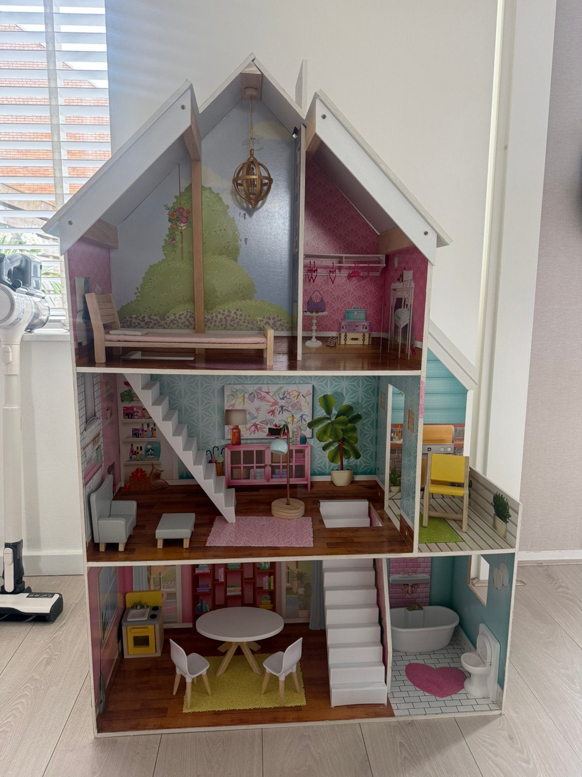 Poppenhuis/ barbiehuis van kidkraft, Kinderen en Baby's, Speelgoed | Poppenhuizen, Ophalen, Zo goed als nieuw, Poppenhuis