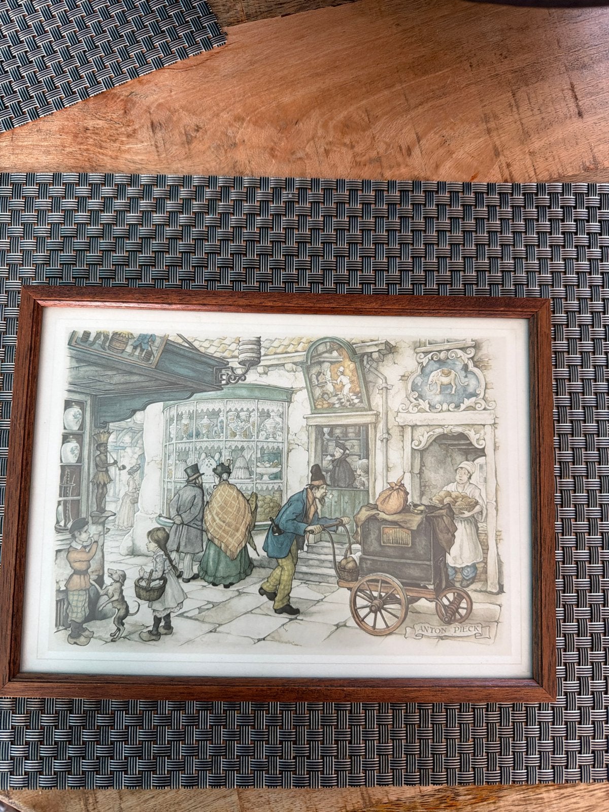 Anton Pieck Prent 'De Bakkerij' - Ingelijst, Ophalen of Verzenden, Klassiek, Print, Ingelijst