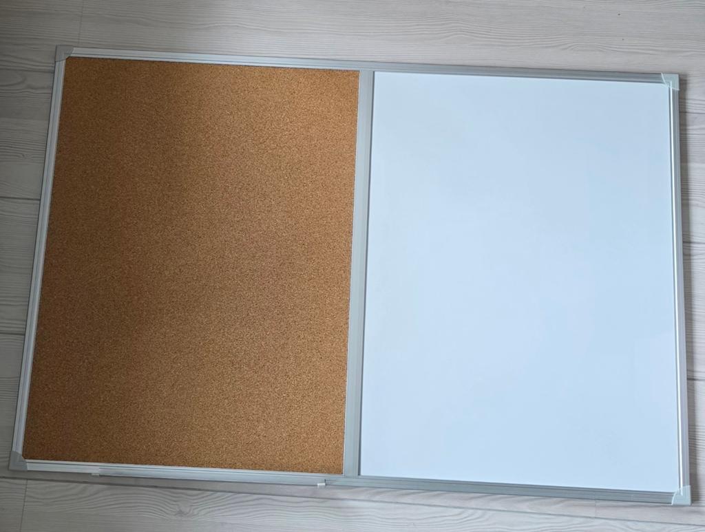 Combibord Prikbord & Whiteboard, Magnetisch met Bakje, Ophalen of Verzenden, Whiteboard