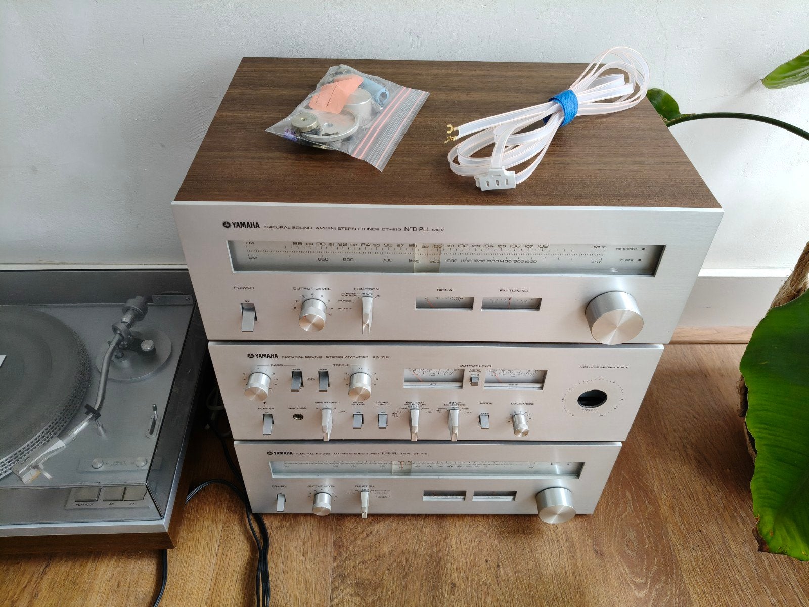 Yamaha vintage set: versterker, radio's en platenspel, Audio, Tv en Foto, Gebruikt, Tuner of Radio, Losse componenten, Ophalen