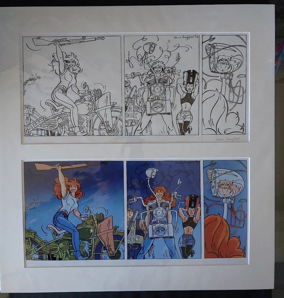 Franka originele halve pagina 42 "Chroom", Eén stripboek, Ophalen of Verzenden, Zo goed als nieuw, Henk Kuijpers