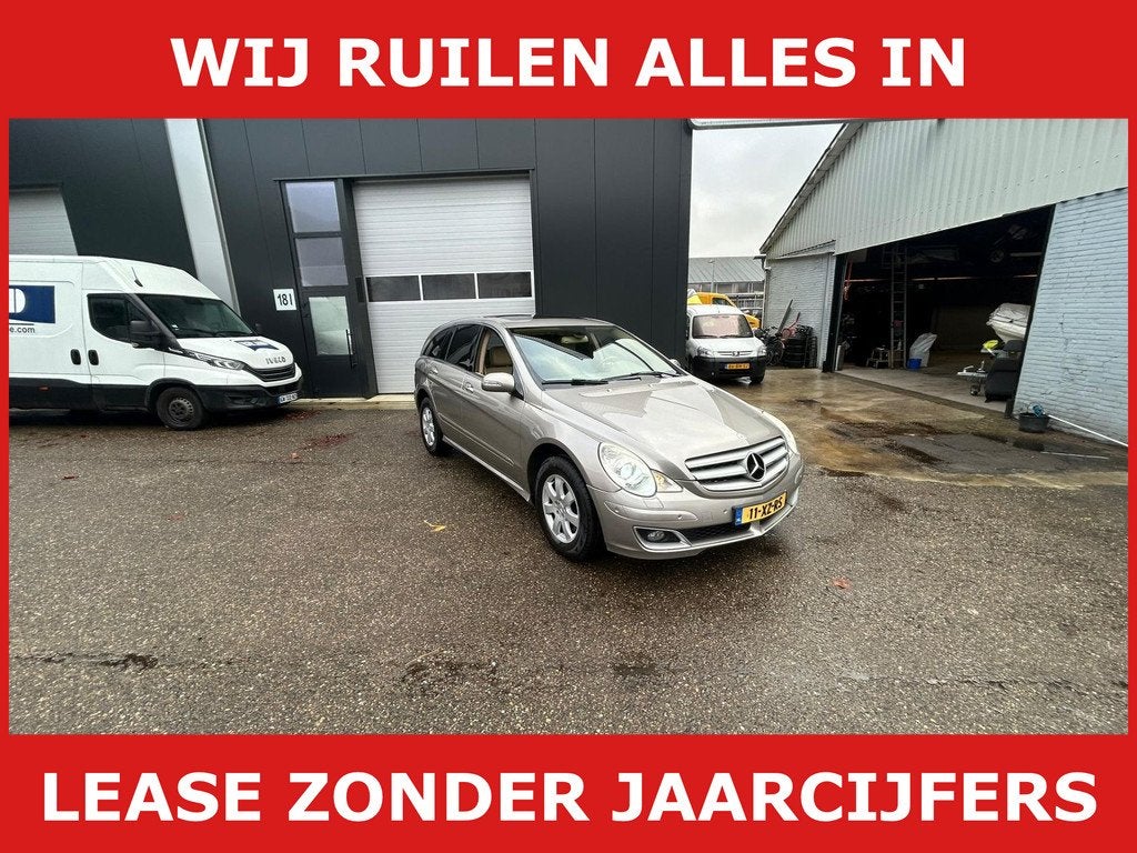 Mercedes-Benz R-klasse 350 4-Matic 6 pers 4x4, Auto's, Mercedes-Benz, Automaat, Beige, 138 €/maand, Leder