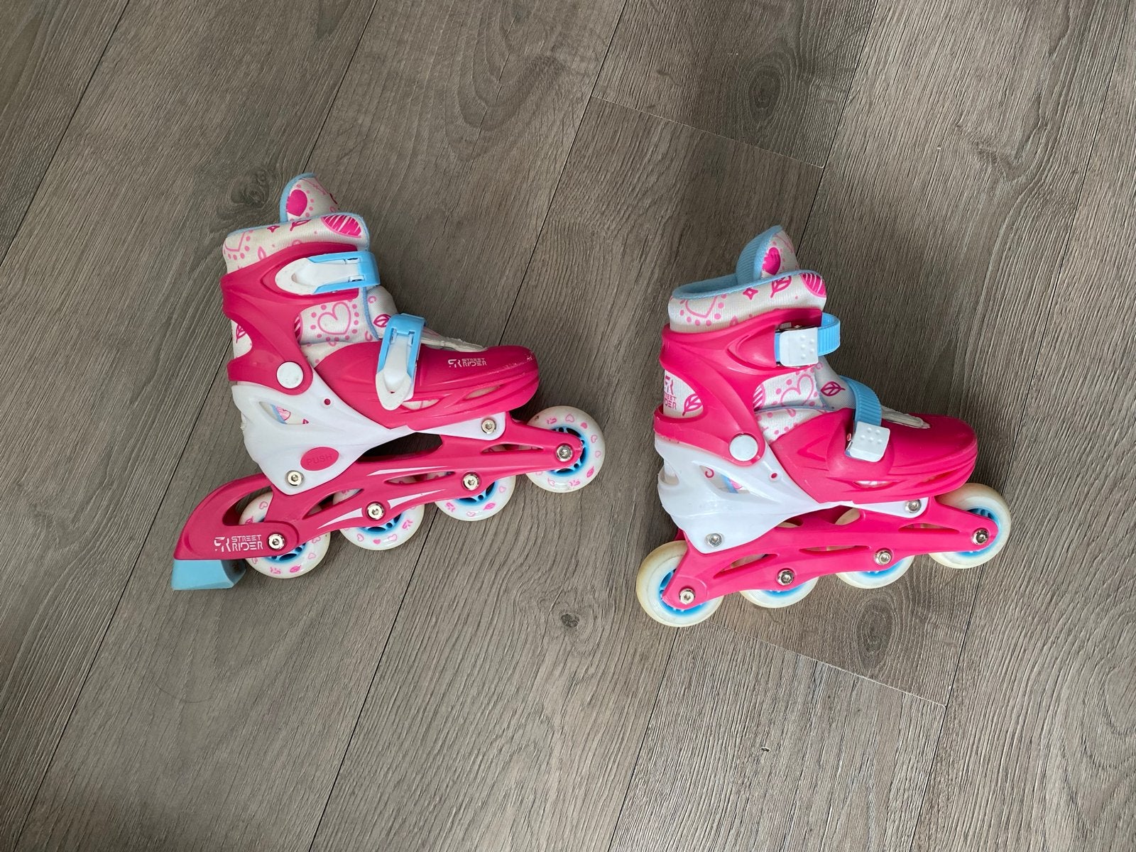 Roze inline skates Street Rider maat 30-33 met K3 beschermse, Sport en Fitness, Overige merken, Gebruikt, Overige typen, Ophalen of Verzenden