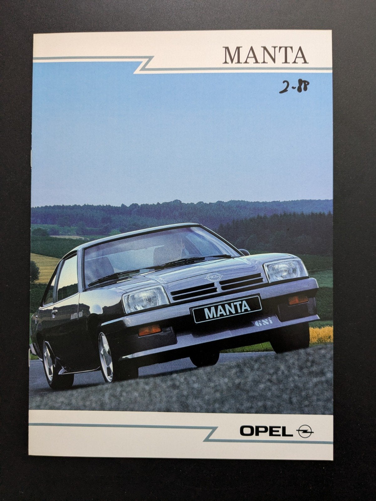 Brochure OPEL Manta 10/1987, Boeken, Ophalen of Verzenden, Zo goed als nieuw, Opel