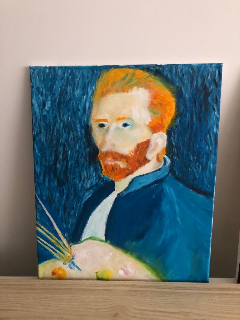 Schilderij: Zelfportret in de stijl van Van Gogh, Ophalen