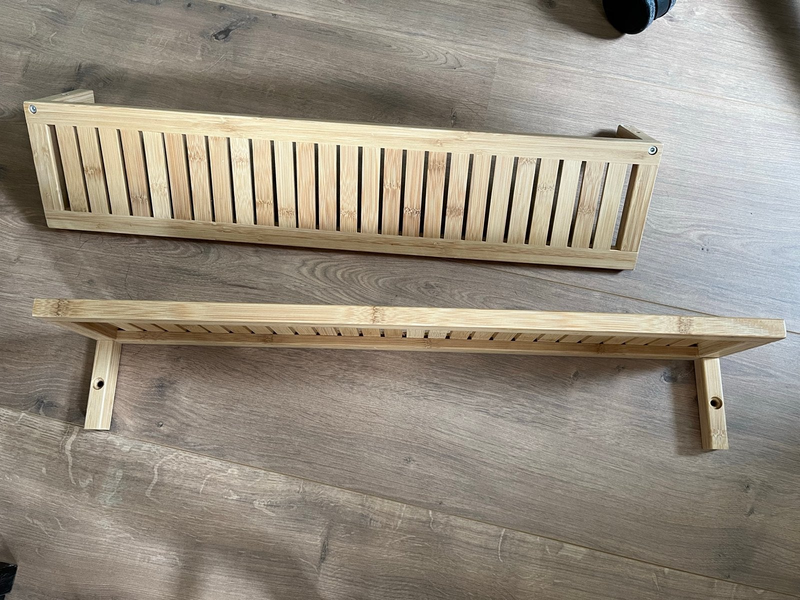 Bamboe wandplankje set van 2, Ophalen, Hout, Zo goed als nieuw, Scandinavisch
