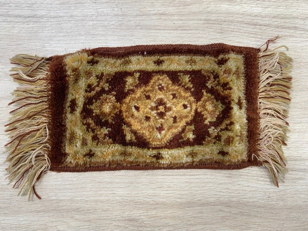 Vintage tafelkleedje met Perzisch dessin - 26x16 cm, Ophalen, Rechthoekig