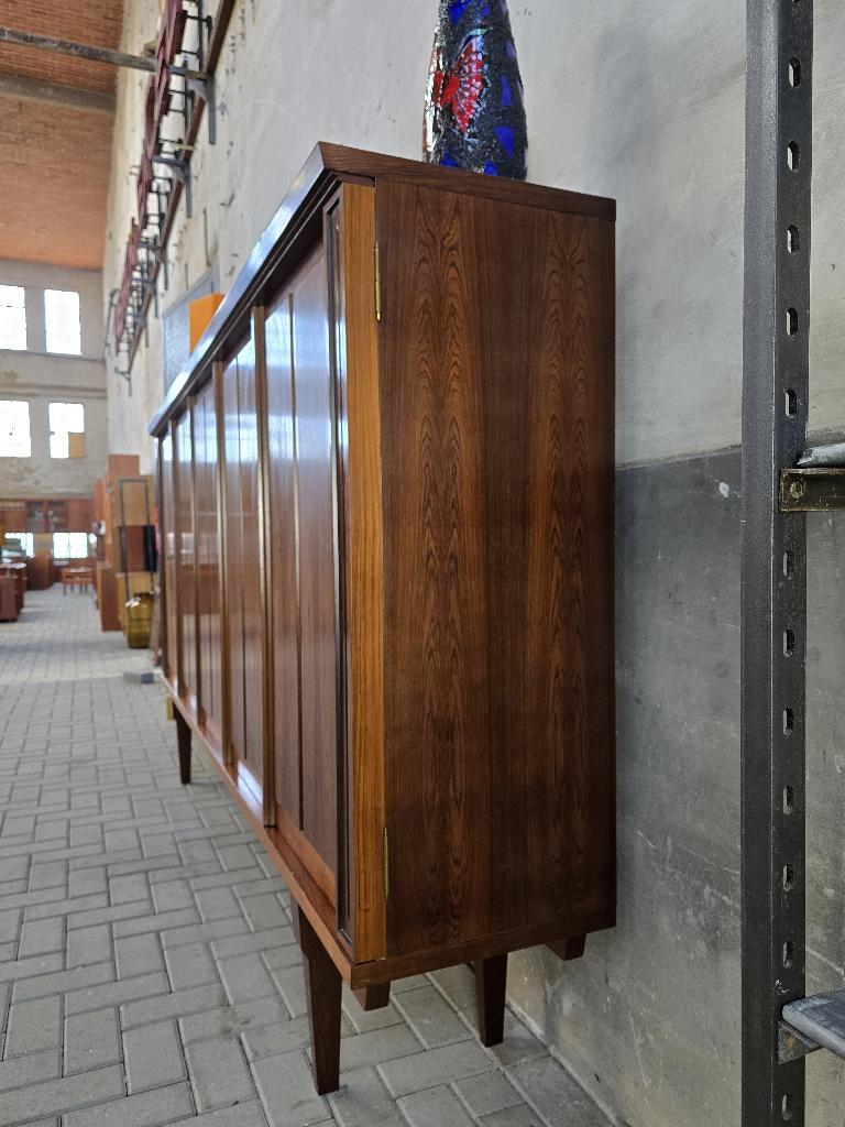Mid Century Design Palissander Dressoir | Vintage Grote Kast, Gebruikt, Ophalen of Verzenden, 200 cm of meer, 25 tot 50 cm