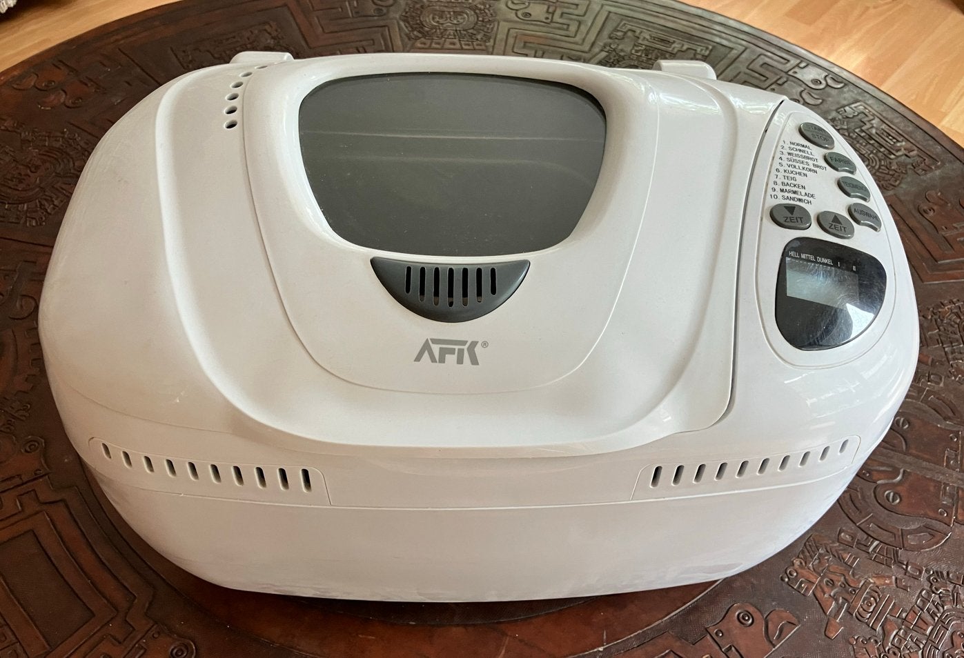 AFK Broodbakmachine met 10 programma's en timer, Witgoed en Apparatuur, Broodbakmachines, Zo goed als nieuw, Met timer, 800 tot 1200 gram deeg
