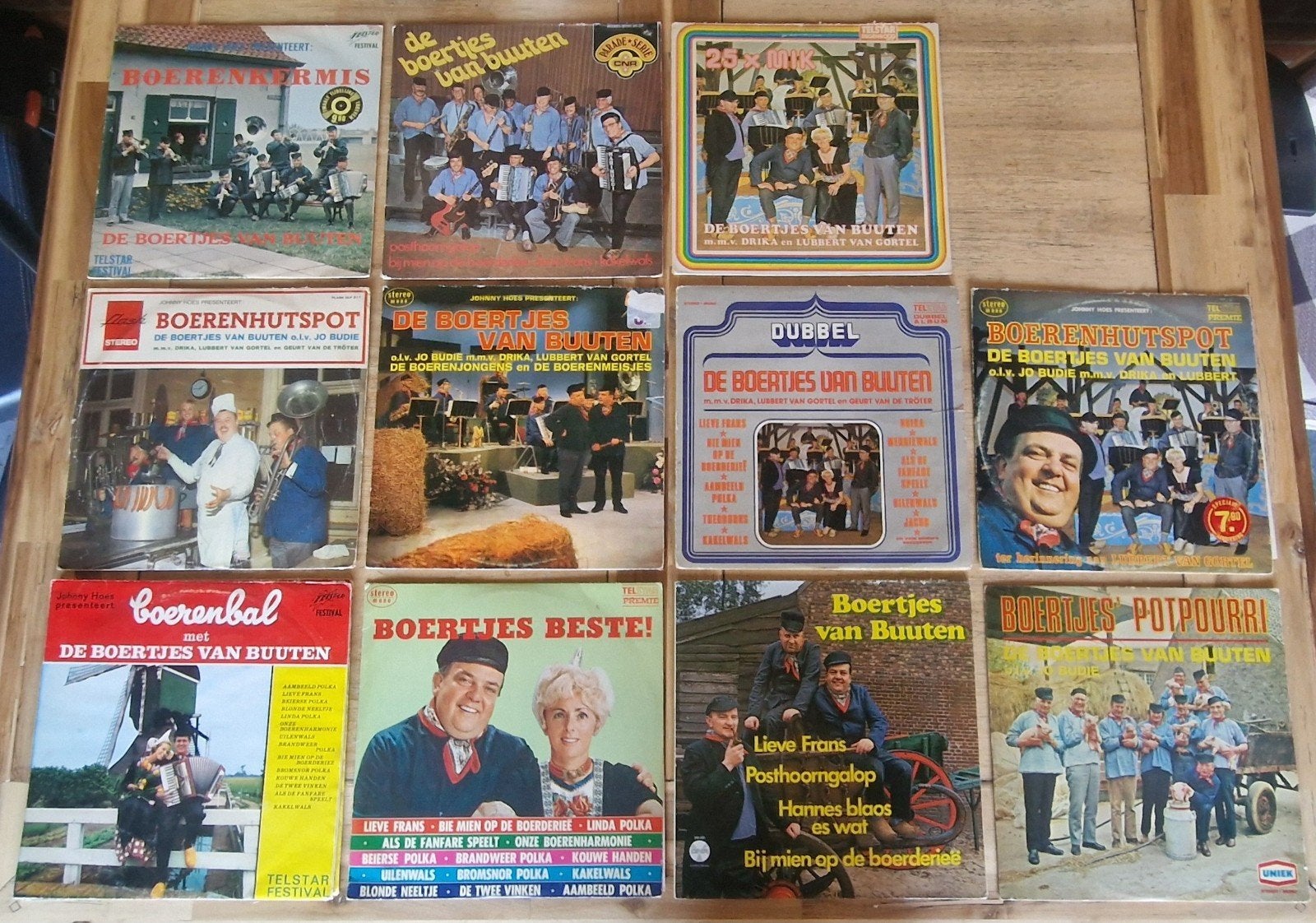 Verzameling LP's / Vinyl - De Boertjes van Buuten 11 albums, Ophalen of Verzenden, Gebruikt, 12 inch, Levenslied of Smartlap