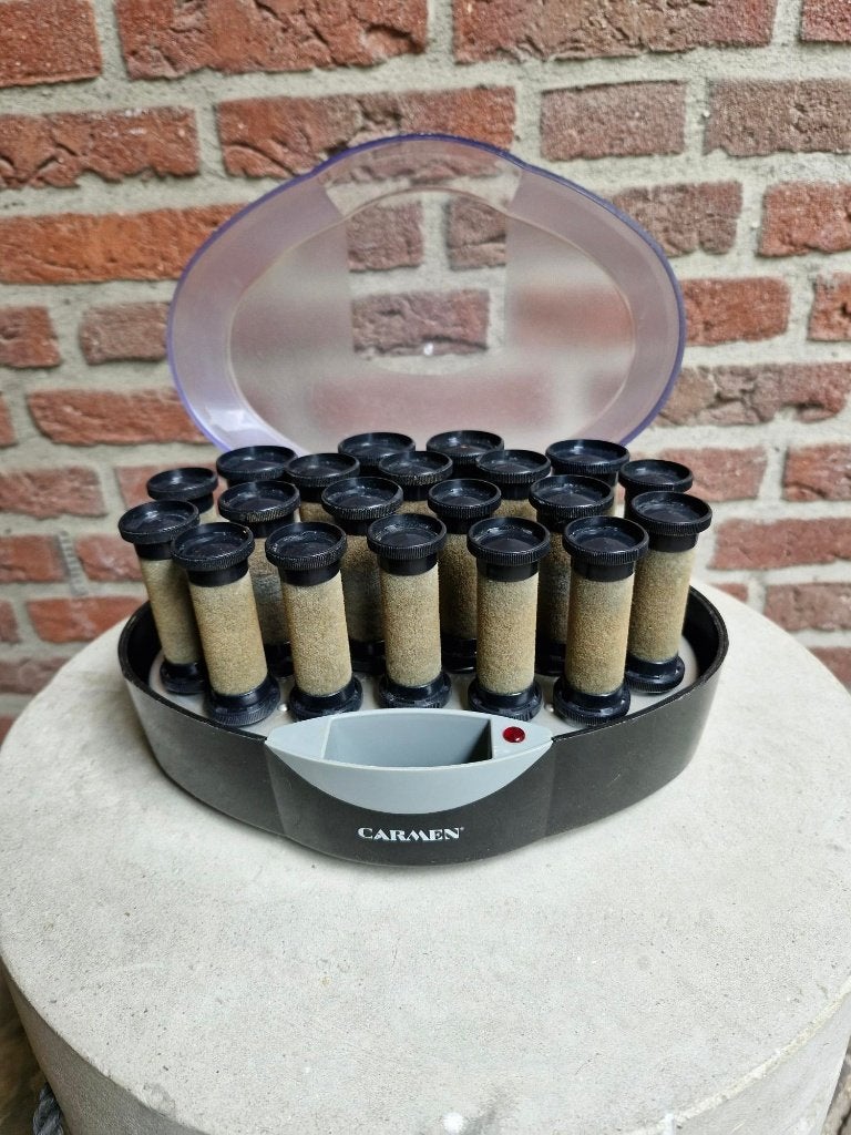Deze Carmen krulset is compleet met alle rollers en clips., Ophalen of Verzenden, Zo goed als nieuw, Krultang of Stijltang