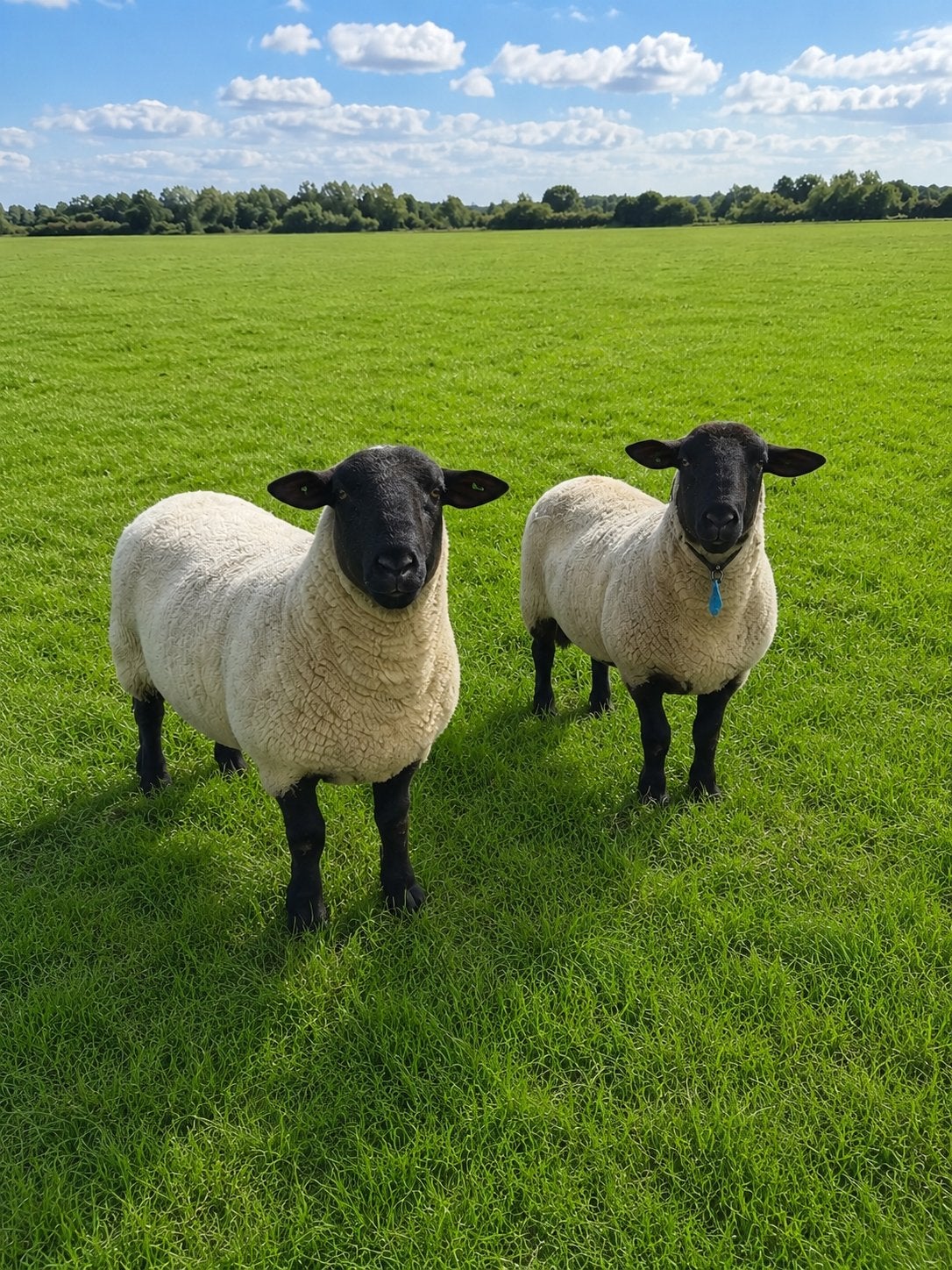 Twee prachtige Suffolk schapen, Dieren en Toebehoren, Vrouwelijk, Schaap