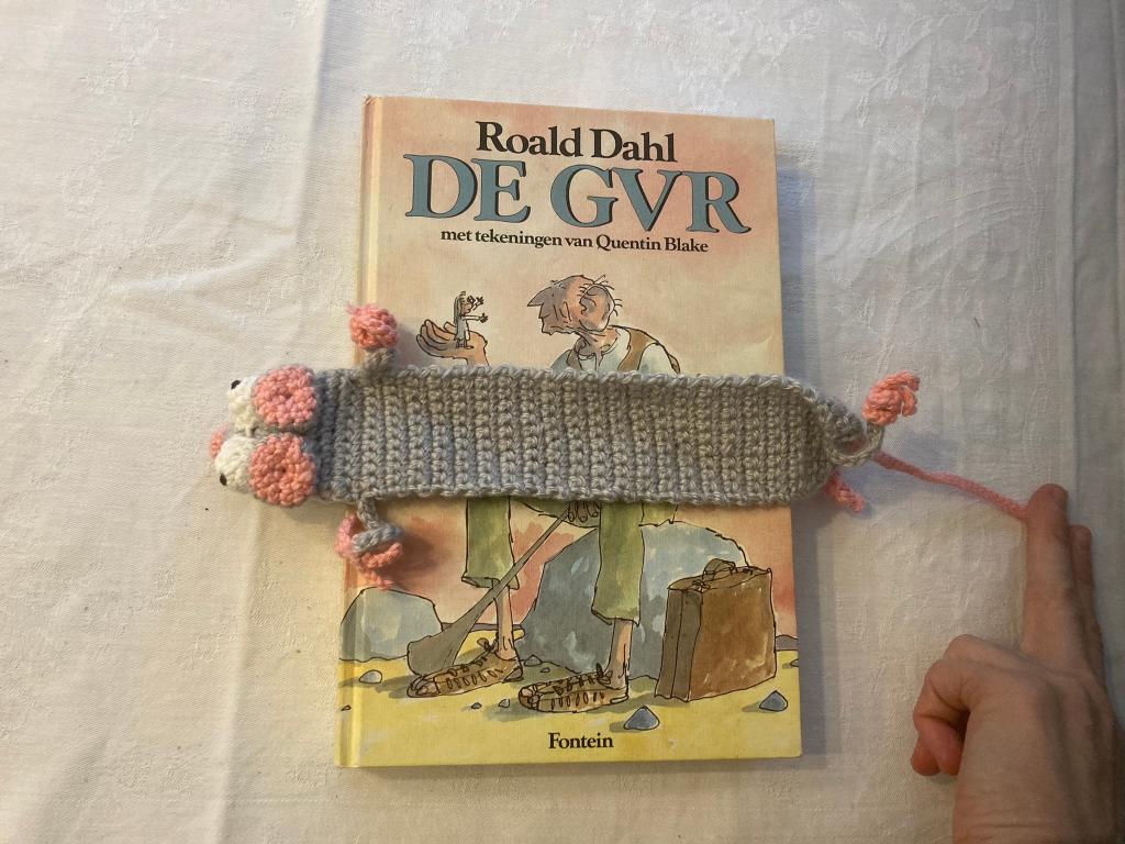 Muis rat boekenlegger grijs als nieuw gehaakt!, Ophalen of Verzenden, Zo goed als nieuw, Dier