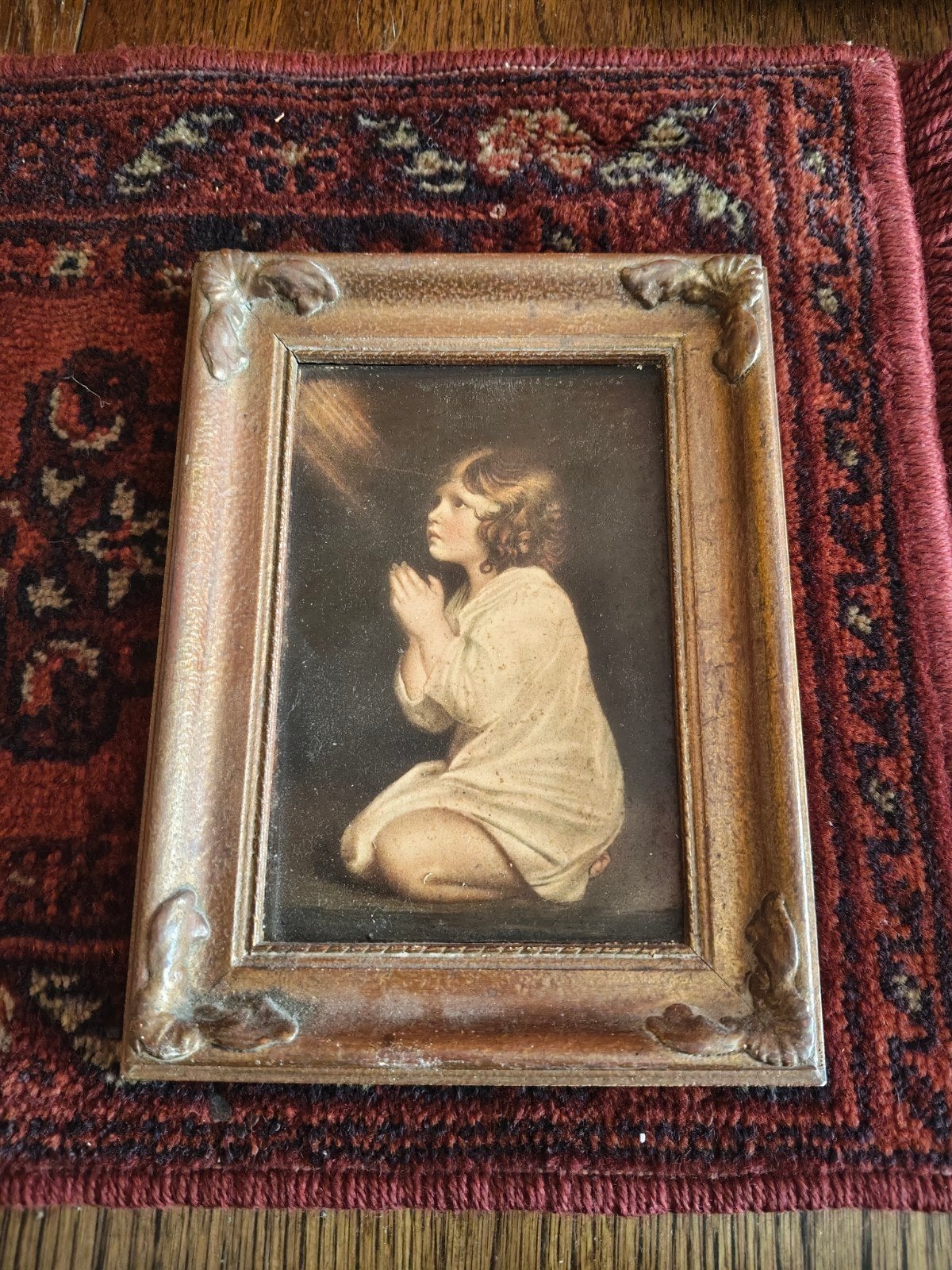 Antiek Schilderij: Biddend Meisje - Klassiek Portret, Antiek en Kunst, Kunst | Schilderijen | Klassiek, Portret of Personen, Klassiek
