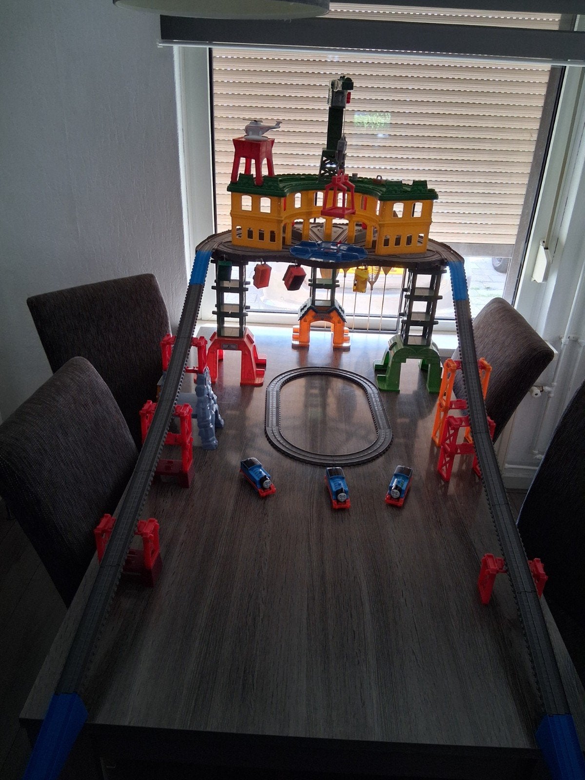 Grote Thomas de Trein speelset met veel treinen en rails, Kinderen en Baby's, Ophalen, Zo goed als nieuw