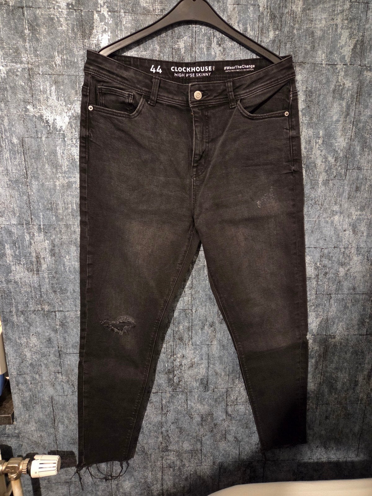 C&A Clockhouse High Rise Skinny Jeans Maat 44, C&A Clockhouse, Zwart, Maat 42/44 (L), Ophalen of Verzenden