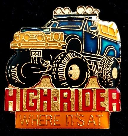 High-Rider Where it's at pin, Verzamelen, Speldjes, Pins en Buttons, Verzenden, Nieuw, Transport, Speldje of Pin