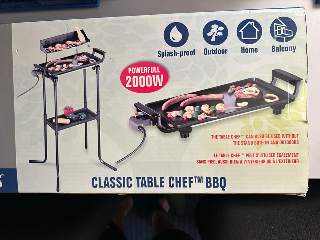 Nieuwe Princess Elektrische BBQ - Table Chef 2000W, Ophalen of Verzenden, Nieuw