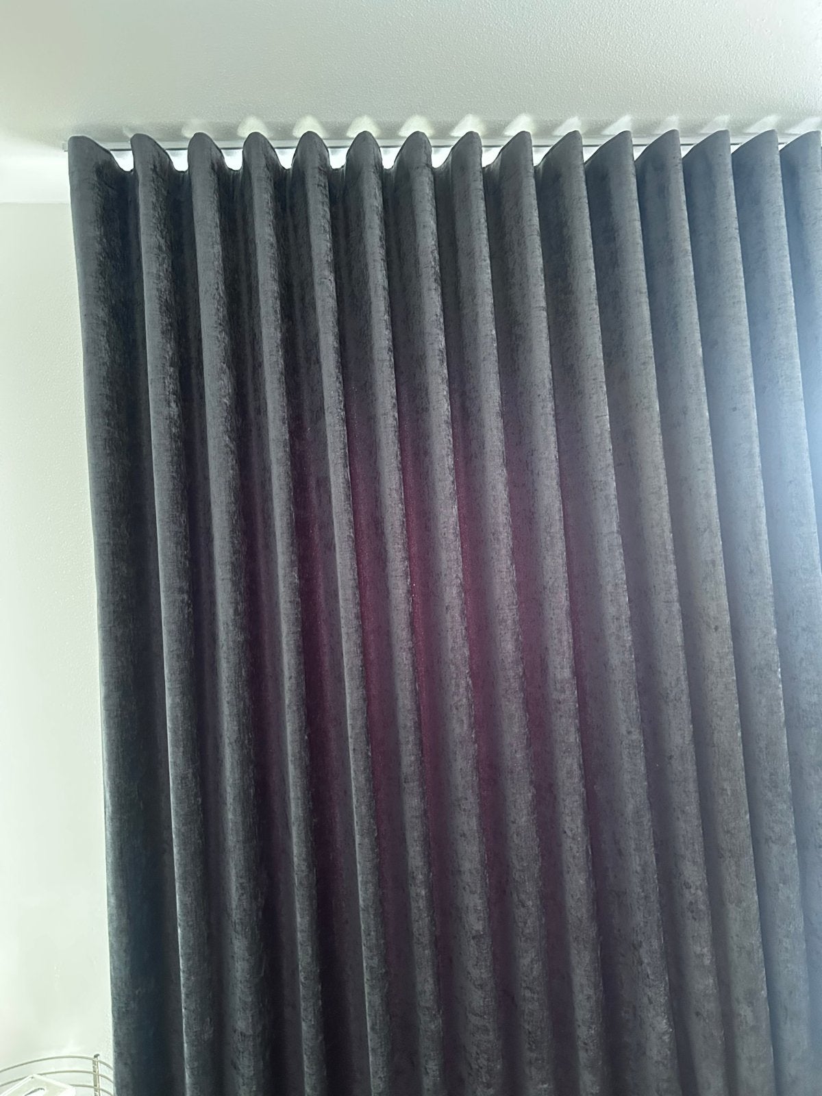 Luxe gordijnen - wave plooi - Grijs/Antraciet, Overige materialen, Overige merken, 266 cm, Ophalen of Verzenden