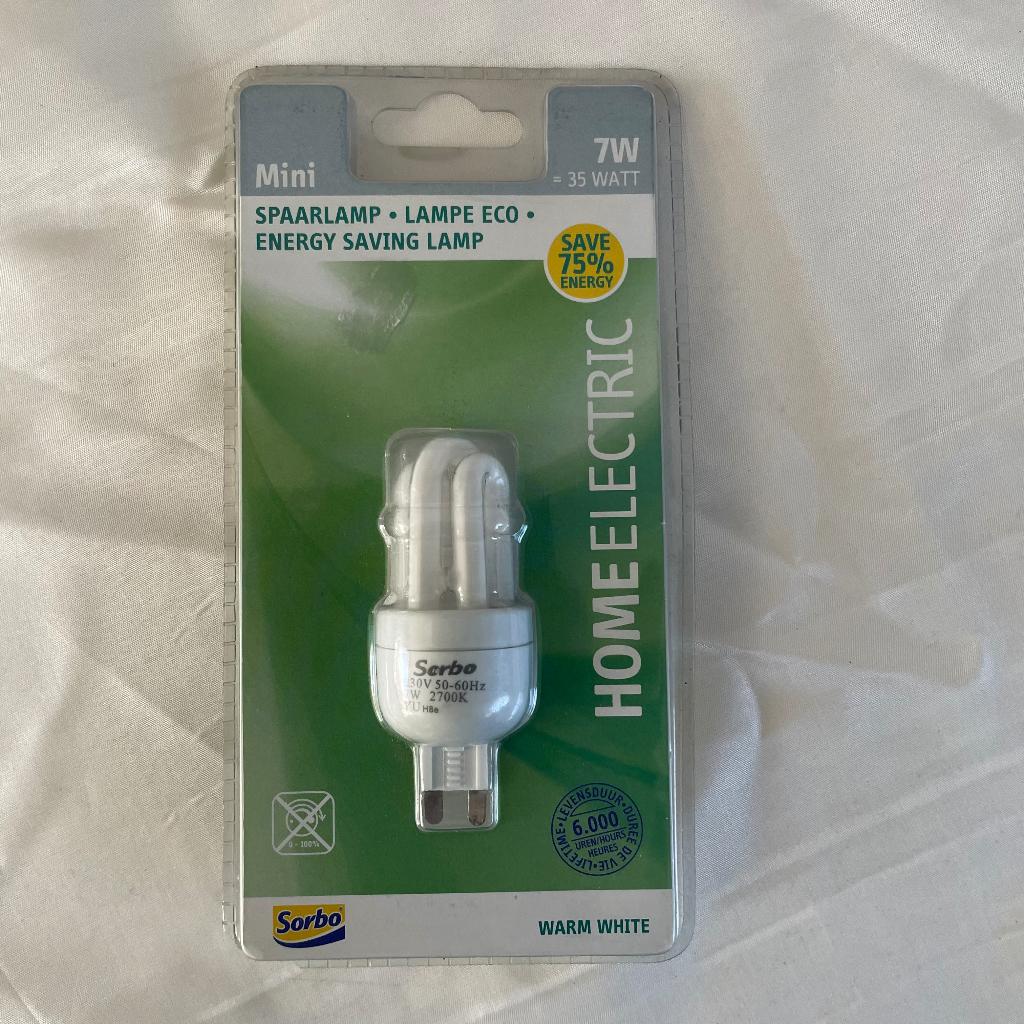 Sorbo spaarlamp 7W - G9 mini energiebesparende lamp. Nieuw, Ophalen of Verzenden, Nieuw, Overige fittingen, Spaarlamp